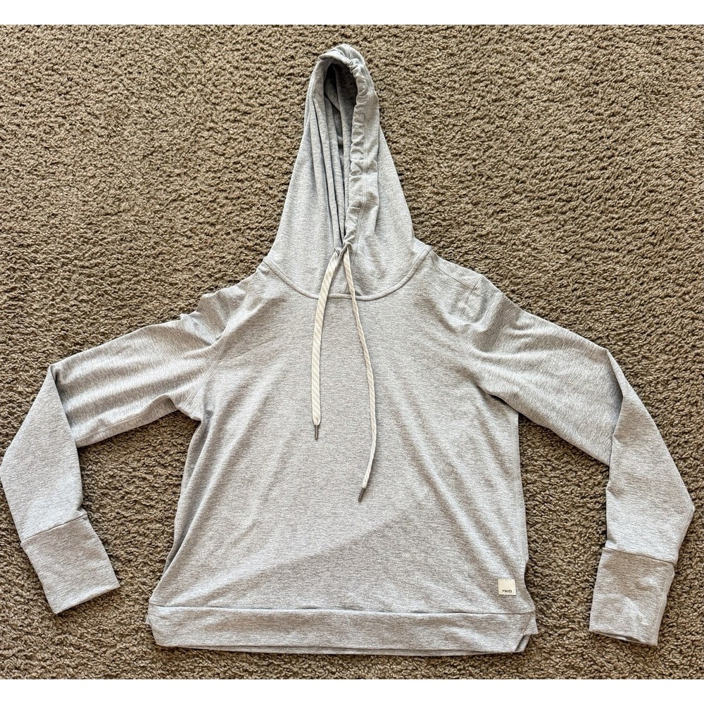 Vuori Halo Essential Hoodie Womens XS Gray  Performance Pullover VW226